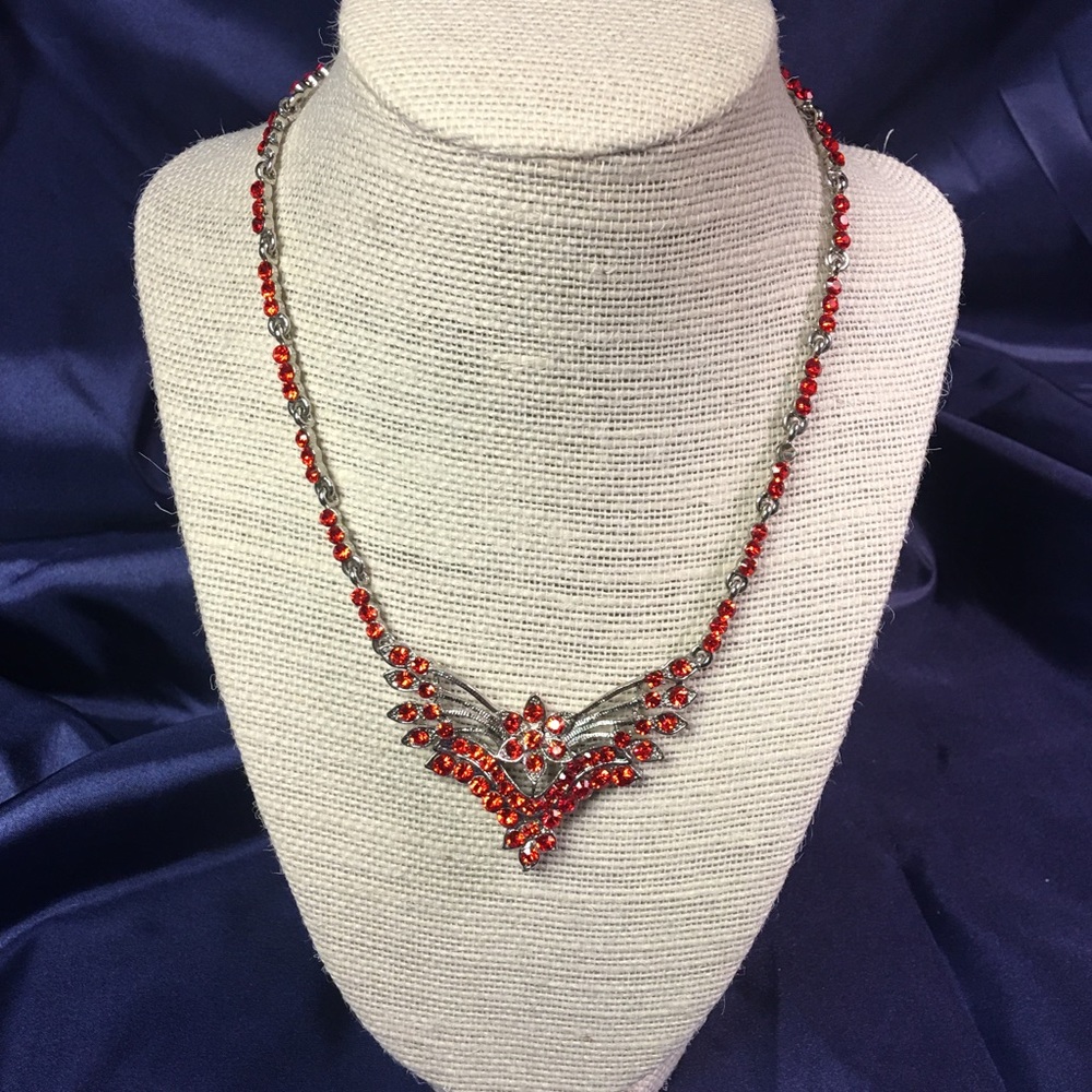 Red crystal necklace